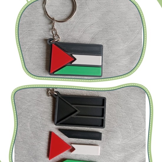 Palestinian Flag Keychain