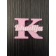 Personalized Alphabet Names free standing (pink with white text)