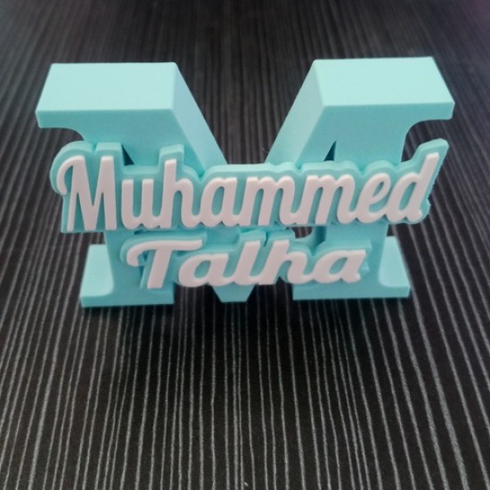 Personalized Alphabet Names free standing (pink with white text)