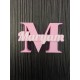 Personalized Alphabet Names free standing (pink with white text)